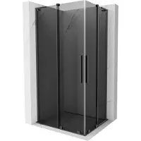 Mexen Velar L Duo schuifdouchecabine 100 x 90 , grafiet, geborsteld pistoolgrijs - 871-100-090-02-43-66
