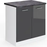 Vicco Wastafelkast R-Line Antraciet Hoogglans 80 cm , WB Antraciet, Model 46975
