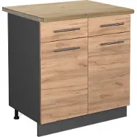Vicco Fame-Line Keukenonderkast – 80 cm, WB Eik Krachtige eik goud