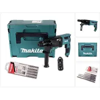 Makita HR 2631 FTJ combihamer 800 W 2,4 J SDS Plus + snelspanboorkop + 5-delige boorset + Makpac