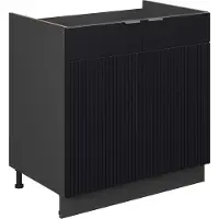 Vicco Wastafelkast Fame-Line Zwart gestreept 80 cm zonder werkblad, Model 50662