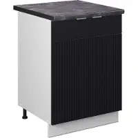 Vicco Fame-Line Keukenonderkast – 60 cm, WB Antraciet Zwart gestreept