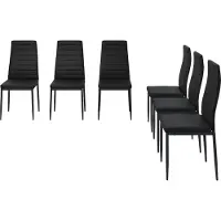 Vicco Grand Eetkamerstoel – 42.5 x 48 cm Set van 6 Zwart