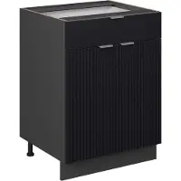 Vicco Fame-Line Keukenonderkast – 60 cm met lade, zonder werkblad Zwart gestreept