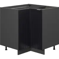 Vicco Fame-Line Hoekkast – 80.5 cm zonder werkblad Zwart gestreept