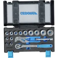 Gedore dopsleutelset 1/2", incl sleuteltang 7", 16-dlg. - 3416321