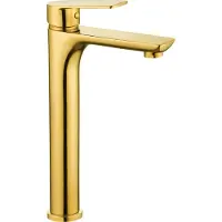 Mexen Alfa wastafelkraan hoog, goudkleurig - 745710-50