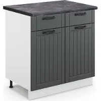 Vicco Keukenonderkast Fame-Line Antraciet landhuis 80 cm , WB Antraciet, Model 45694