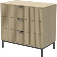 Vicco Ladekast Lennox Eiken 72 x 69 cm met 3 laden, Model 51684