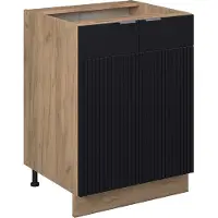 Vicco Fame-Line Keukenonderkast – 60 cm zonder werkblad Zwart gestreept