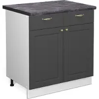 Vicco Fame-Line Keukenonderkast – 80 cm, WB Antraciet Antraciet-goud