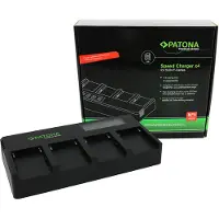 PATONA Snellader geschikt voor 4 accu's Sony L-serie (NP-F550, NP-F750, NP-F960, NP-F970)