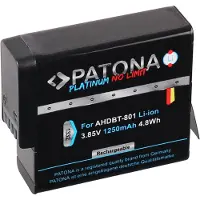 PATONA Platina batterij (held 5, Held 6, Held 7, Held 8), Actioncam-accessoires, Zwart
