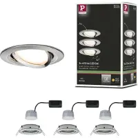 Paulmann 93483 Nova Inbouwlamp Set van 3 stuks LED LED 6 W IJzer (geborsteld)