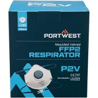 Portwest FFP2-masker met ventiel (verpakking van 10 stuks) - Wit -