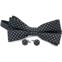 Gents - Set strik manchet - - Grijs - Maat One/One