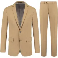 Gents - pak / kostuum camel bruin - Polyblend - Camel - Maat 106/106