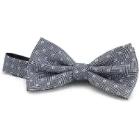 Gents - Strik zijde print stippel - Zijde - Blauw - Maat One/One