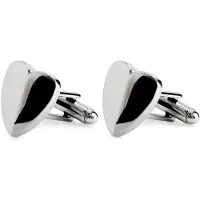 Gents - Manchetknopen Harten - - Zilvergrijs - Maat One/One