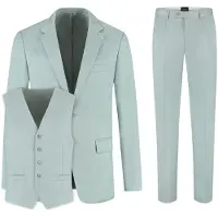 Gents - pak / kostuum aquagroen 3-delig - Polyblend - Groen - Maat 102/102