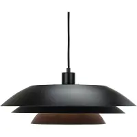 Dyberg Larsen Hanglampe , DL45, dimbare, Zwart, Woonkamer, Metaal, Scandinavisch