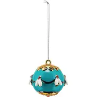 Alessi Kerstboomversiering APE DELL'ORO, petrol,