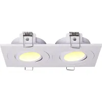 Wiesbaden Spotz inbouwspot dubbel IP65 - mat wit