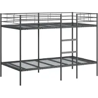 vidaXL Stapelbed zonder matras 100x200 cm staal zwart