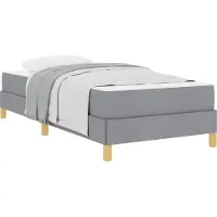 vidaXL Boxspring bed met matras Lichtgrijs 100 x 200 cm Stof