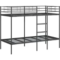 vidaXL Stapelbed zonder matras 100x190 cm staal zwart