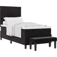 vidaXL Boxspring bed met hoofdeinde Zwart 200 x 100 cm Fluweel