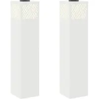 vidaXL Zonnepaneel LED straatlamp, 2 stuks, warm wit licht, 18 x 18 x 80 cm