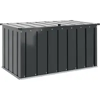 vidaXL Tuinopslagdoos, zwart, 101 x 56,5 x 50 cm, staal
