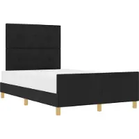 vidaXL Bedframe met hoofdeinde Zwart 120 x 190 cm Stof