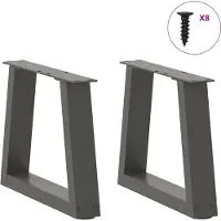 vidaXL Salontafelpoten 2 st V-vormig 30x(30-31,3) cm staal antraciet