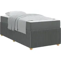 vidaXL Bedframe Donkergrijs 80 x 200 cm Stof