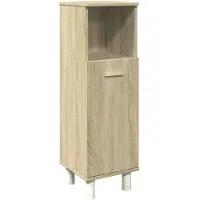 vidaXL Badkamerkast 30,5x30x95 cm bewerkt hout sonoma eikenkleurig
