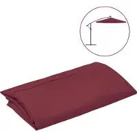 vidaXL Vervangingsdoek voor tuinparasol 300 cm bordeauxrood