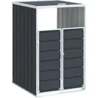 vidaXL Containerberging voor 1 container 72x81x115 cm staal antraciet