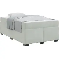 vidaXL Bedframe met matras Lichtgrijs 120 x 190 cm Stof