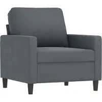 vidaXL Fauteuil 60 cm fluweel donkergrijs