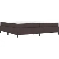 vidaXL Boxspring bed Donkerbruin 200 x 200 cm Stof