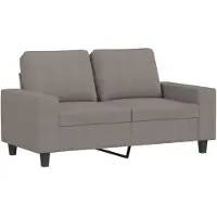 vidaXL Tweezitsbank 120 cm stof taupe