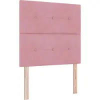vidaXL LED Hoofdbord met LED-stripverlichting Roze 90 cm Fluweel