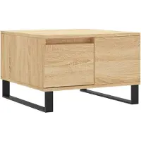 vidaXL Salontafel 55x55x36,5 cm bewerkt hout sonoma eikenkleurig