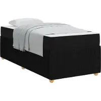 vidaXL Bedframe Zwart 90 x 190 cm Stof