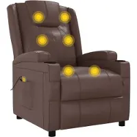 vidaXL Massagestoel kunstleer bruin