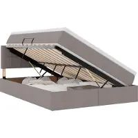 vidaXL Opbergbed met matras met hoofdeinde Taupe 120 x 200 cm fluweel