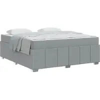 vidaXL Bedframe met matras Lichtgrijs 180 x 200 cm Stof