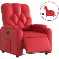 vidaXL Fauteuil verstelbaar elektrisch kunstleer rood